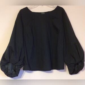 Worthington black bell sleeve blouse size Large